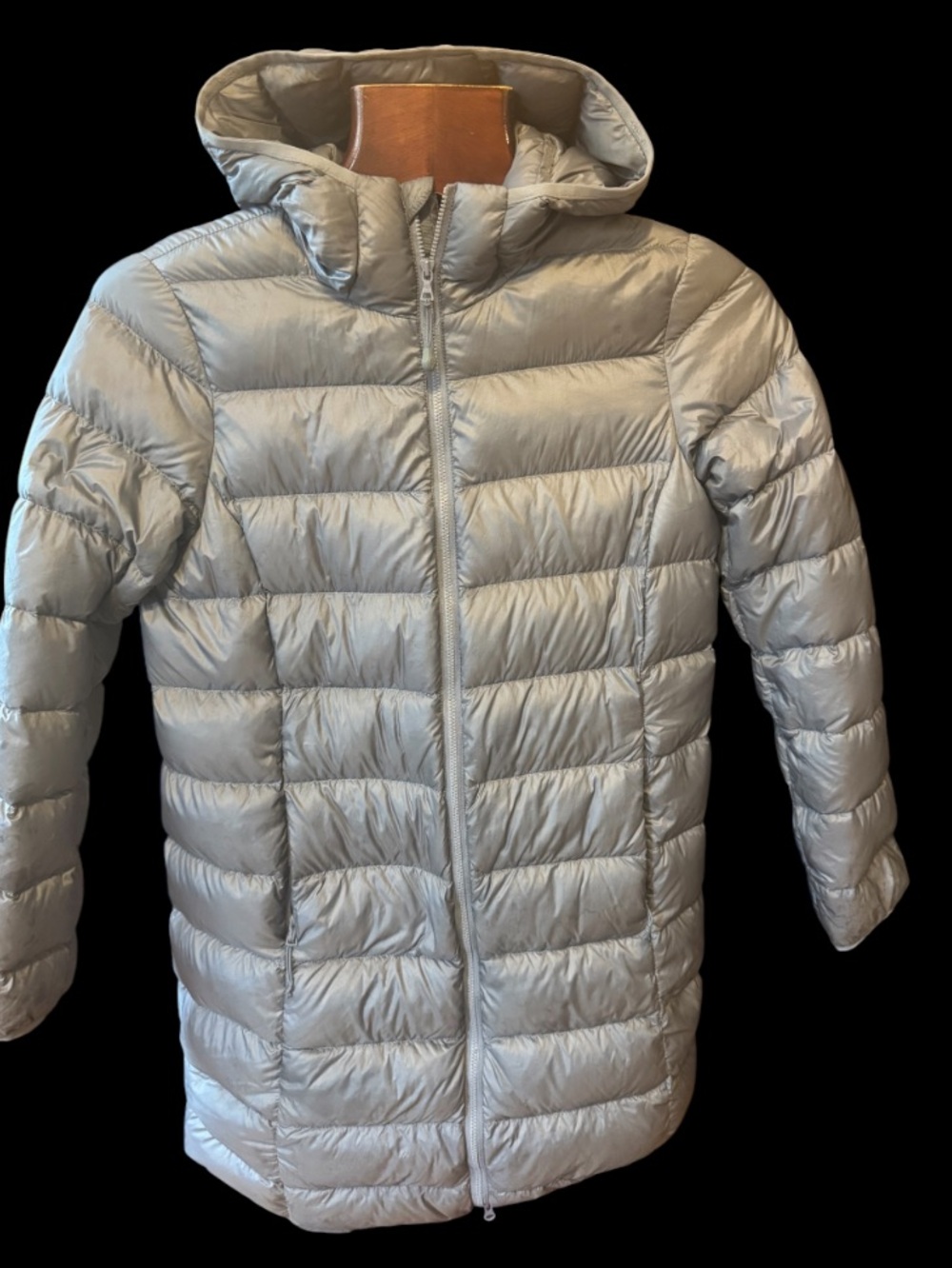 TNA goose down Lightweight Hooded Puffer Jacket - grey size S in perfect condit